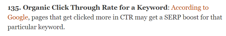 CTR jako jeden z czynników rankingowych
